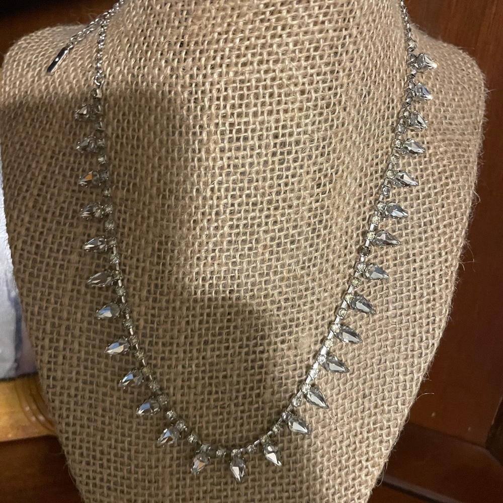 Stella & Dot Silver Rhinestone Necklace